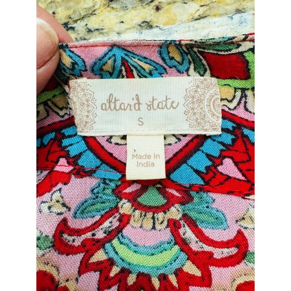 Altard State Paisley Boho Retro Hippie Duster Kimono Cardigan Multicolor Casual - Picture 4 of 8